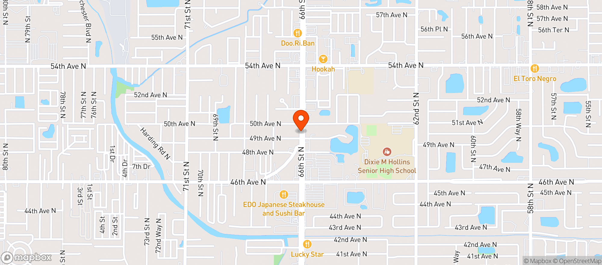Map showing Vapor Road - Pinellas Park