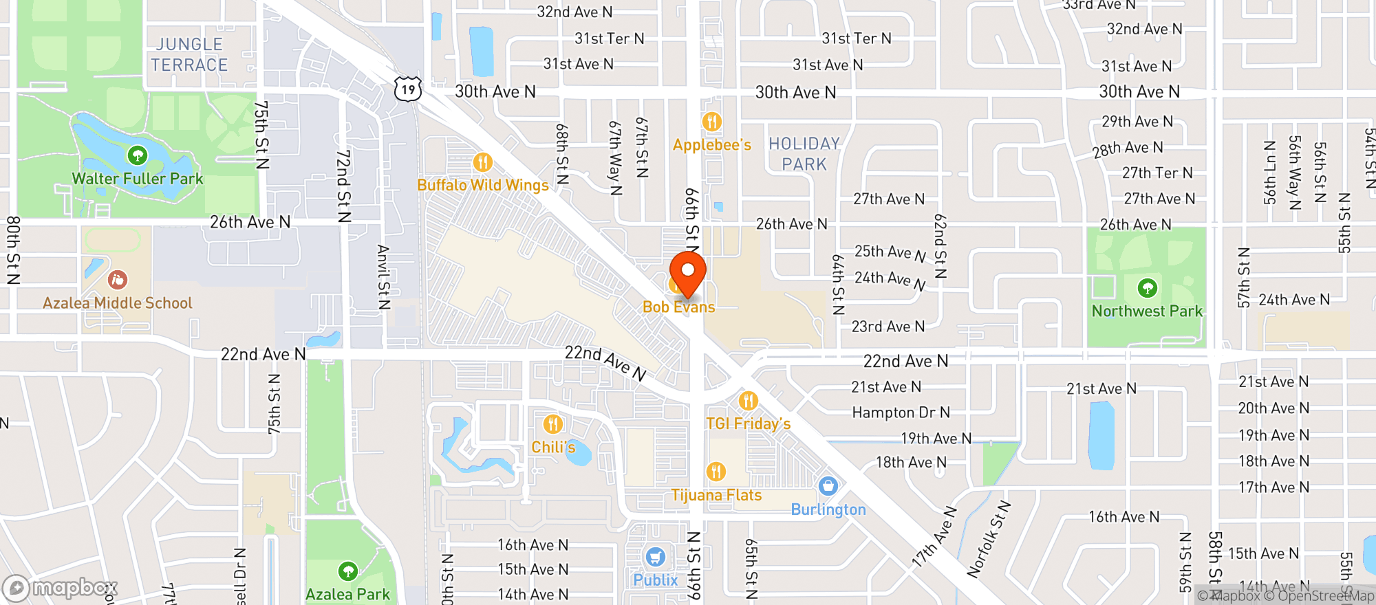 Map showing Vitamin Shoppe - St. Petersburg