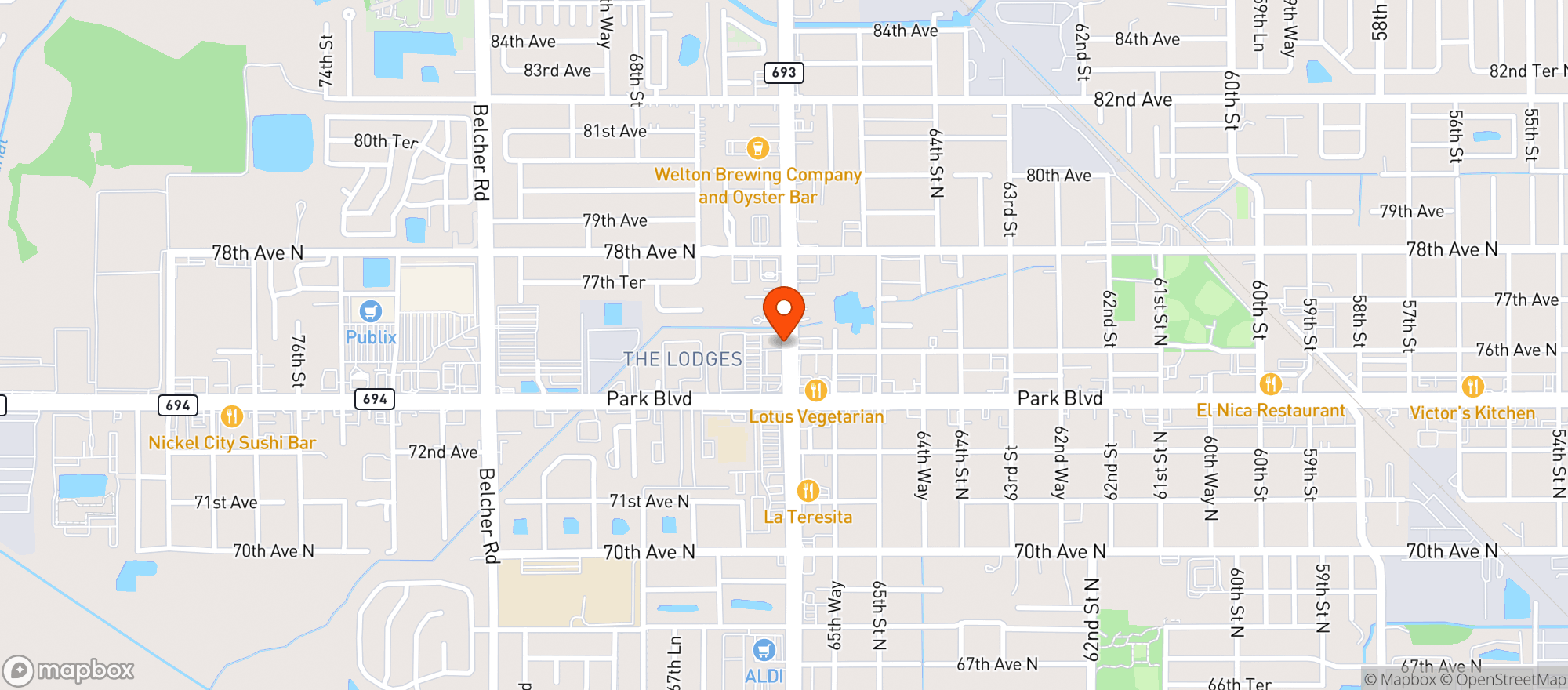 Map showing Walmart Neighborhood Market