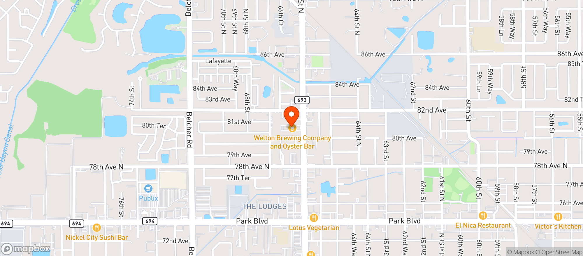 Map showing Welton Brewing Co