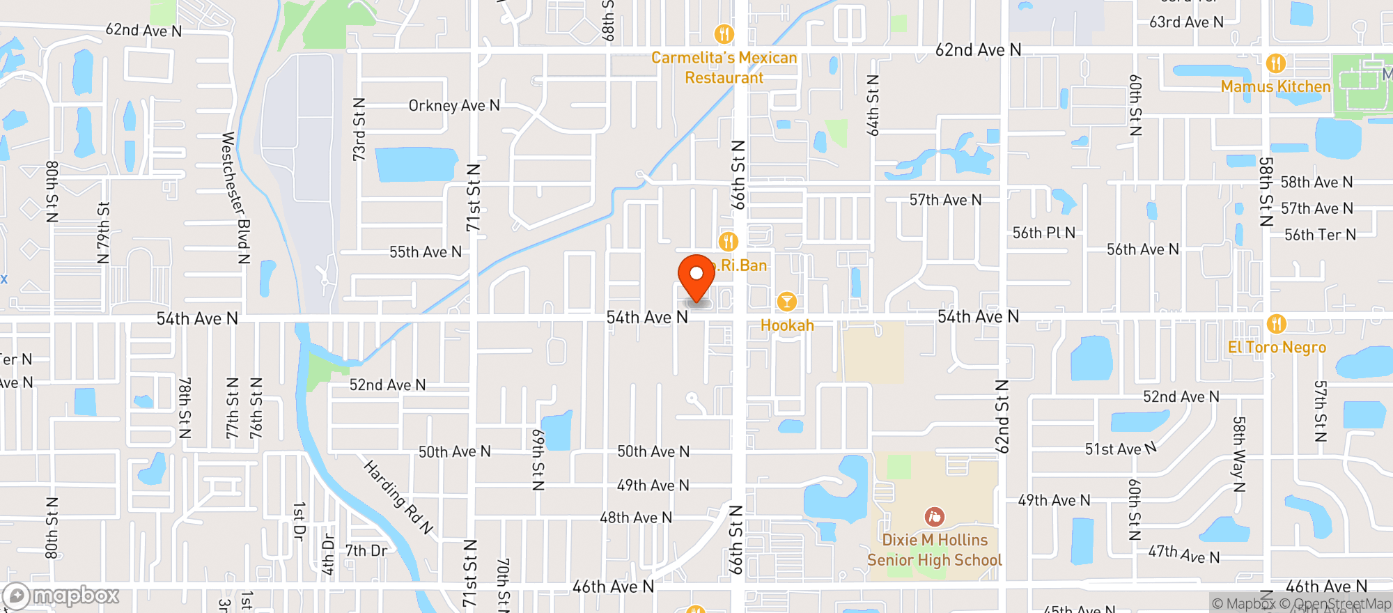 Map showing Circle K #9828