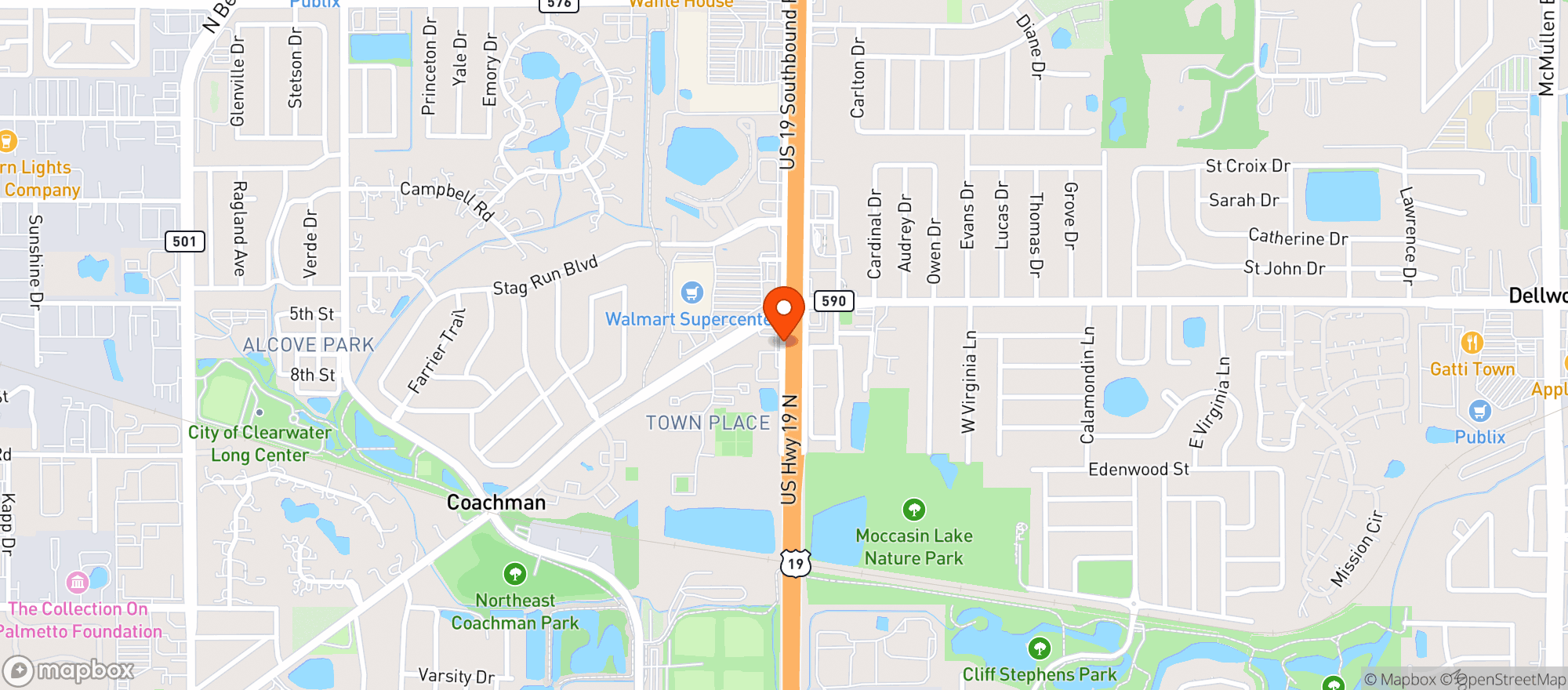 Map showing Taco Quila Mexican Kitchen