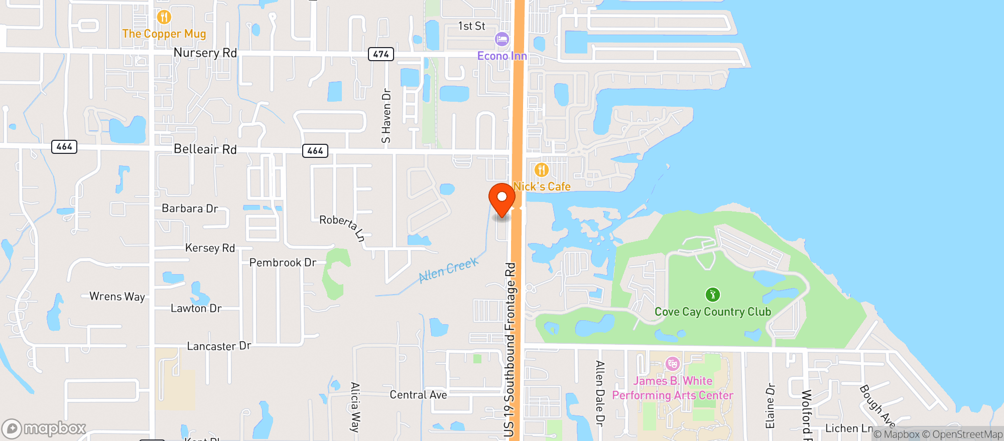 Map showing N7 Nitro Kava Bar - Clearwater