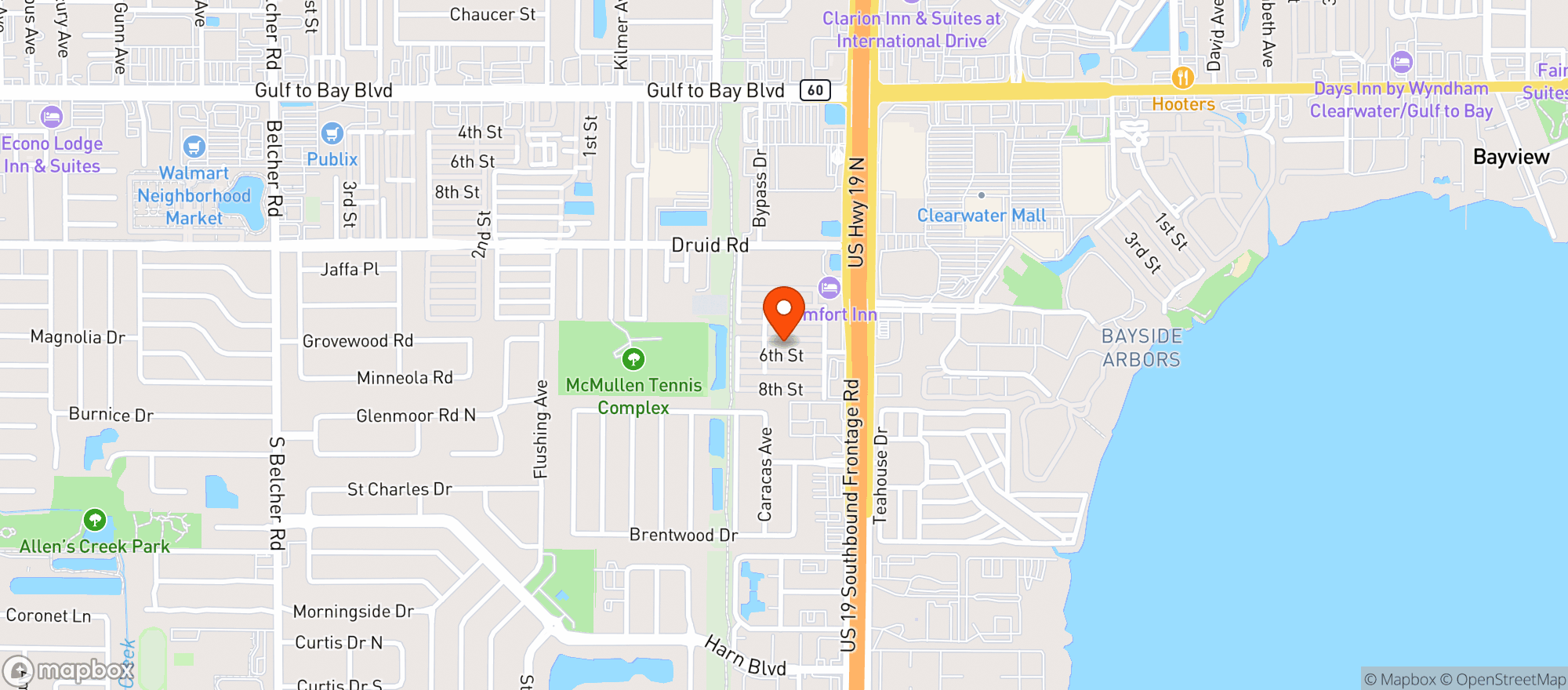 Map showing Costco