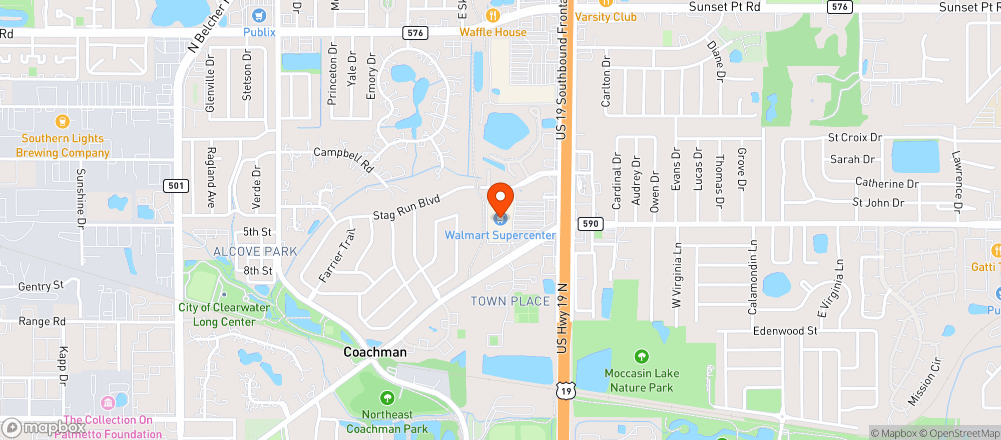 Map showing Walmart Supercenter