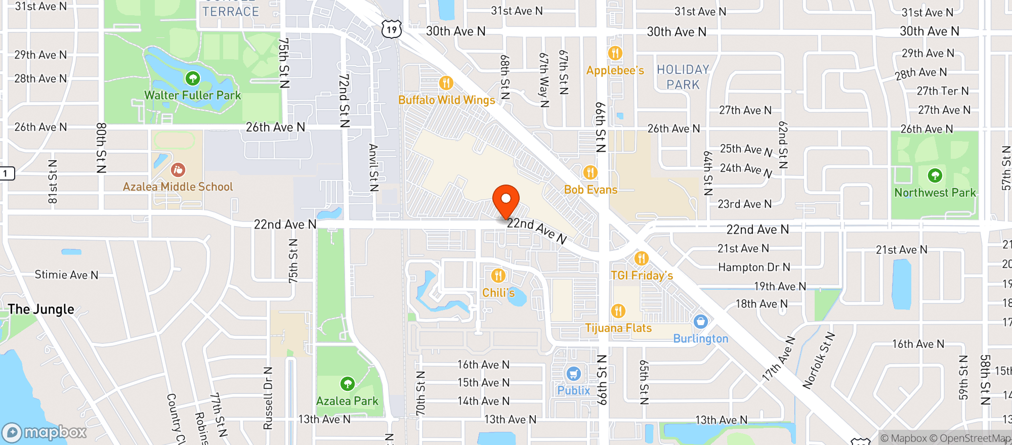 Map showing Gnc