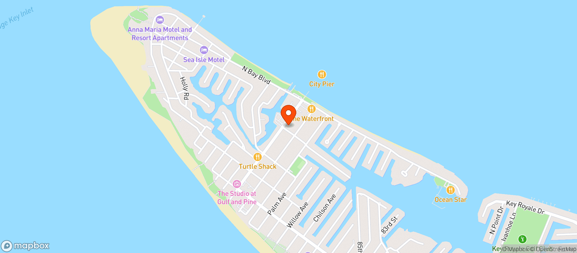 Map showing Anna Maria General Store