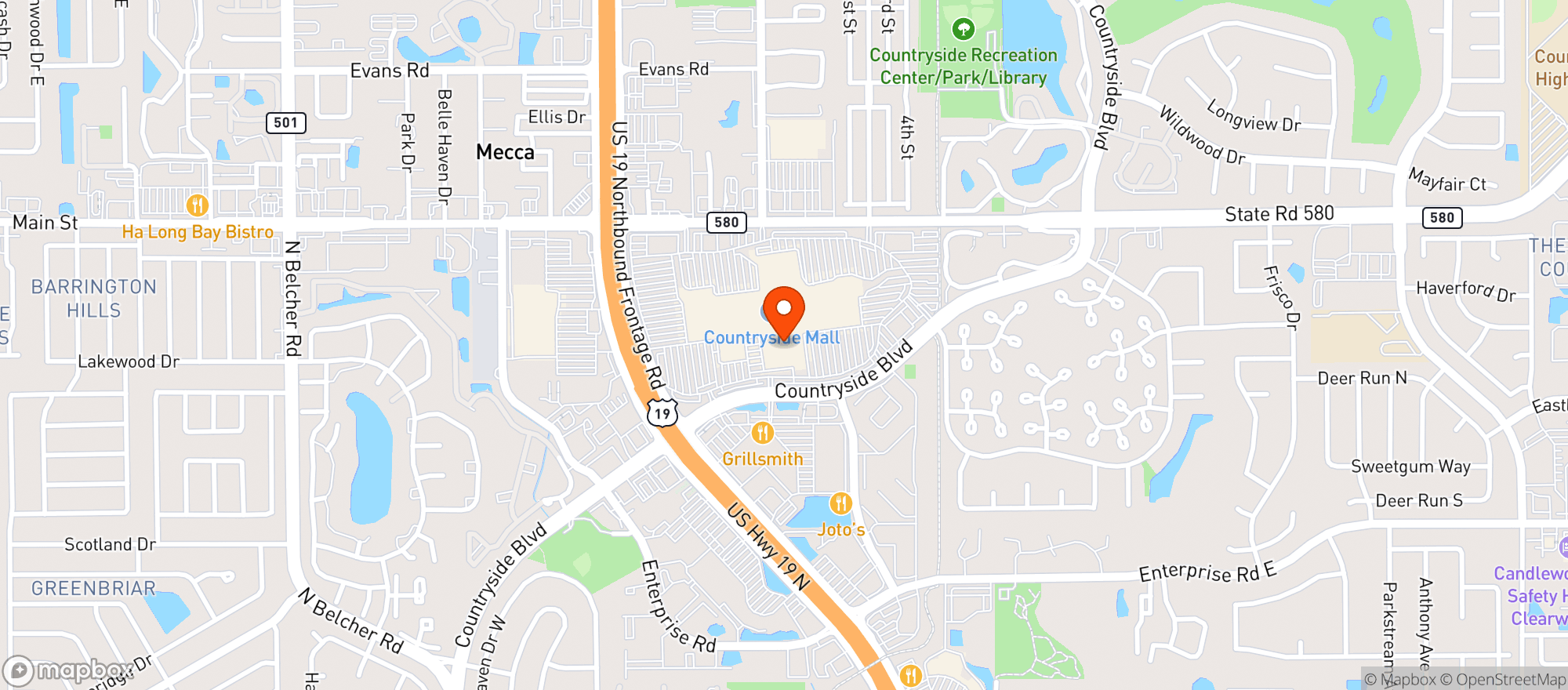 Map showing The Orchid Lady - Clearwater - 19 North