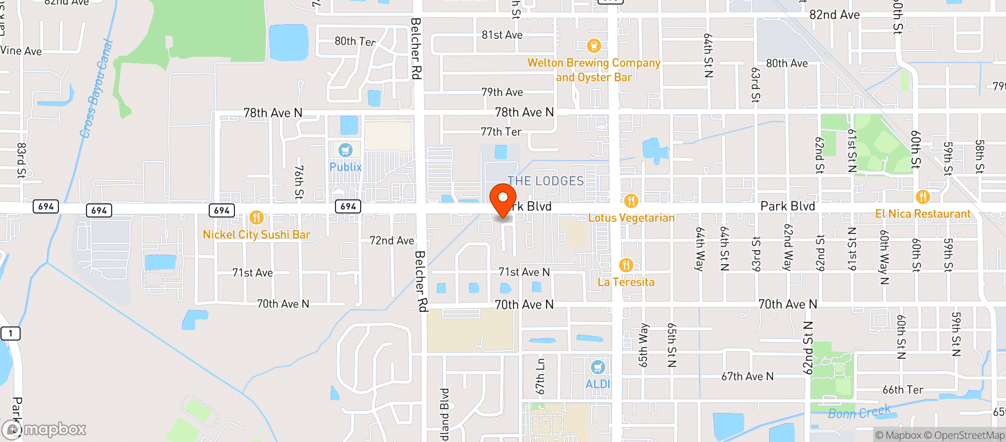 Map showing Beerbusters Movie Bar