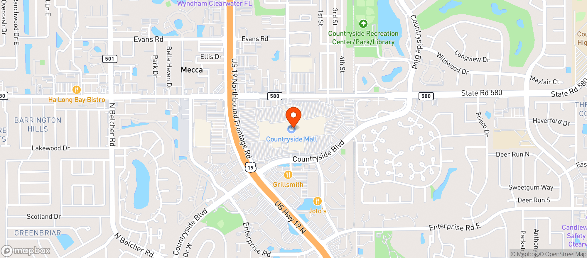 Map showing Bjs Restaurant & Brewhouse