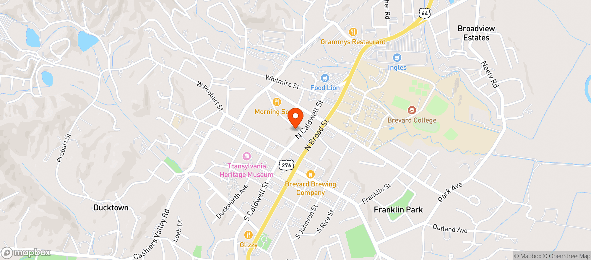 Map showing 185 King Street