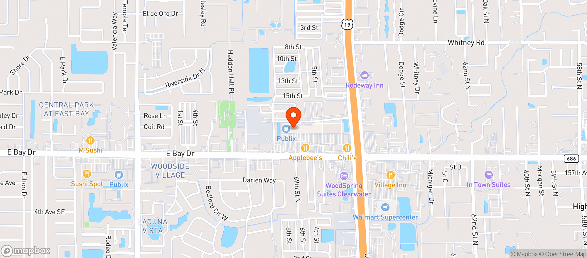 Map showing Gnc