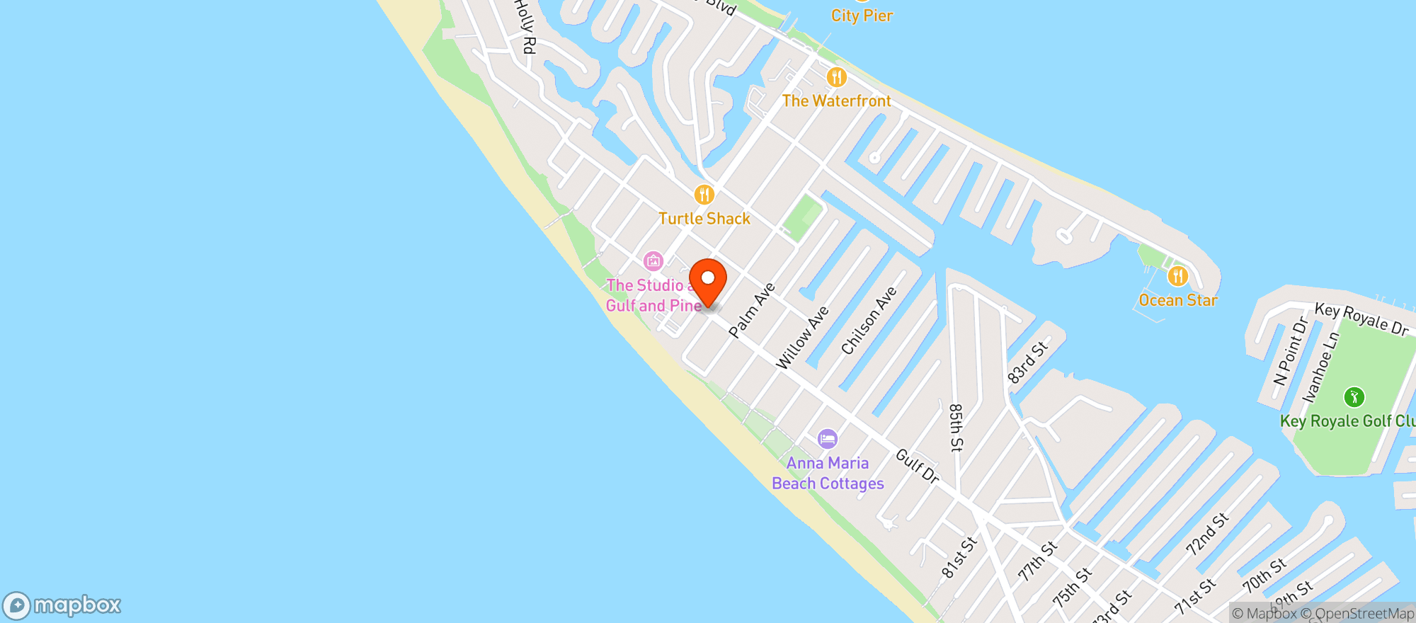 Map showing Ami Beach Hut