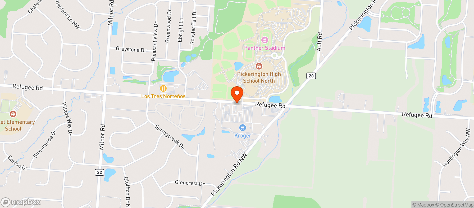 Map showing Columbus (016) - 00532 - Refugee Road