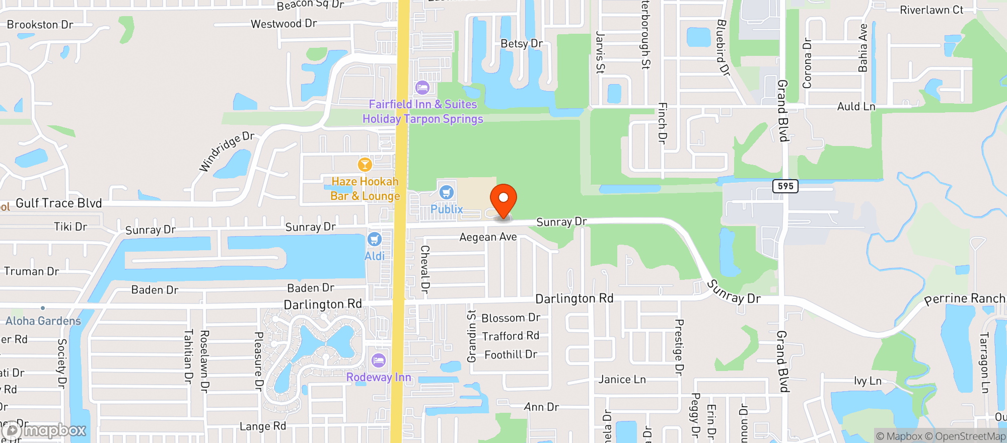 Map showing Publix Super Market