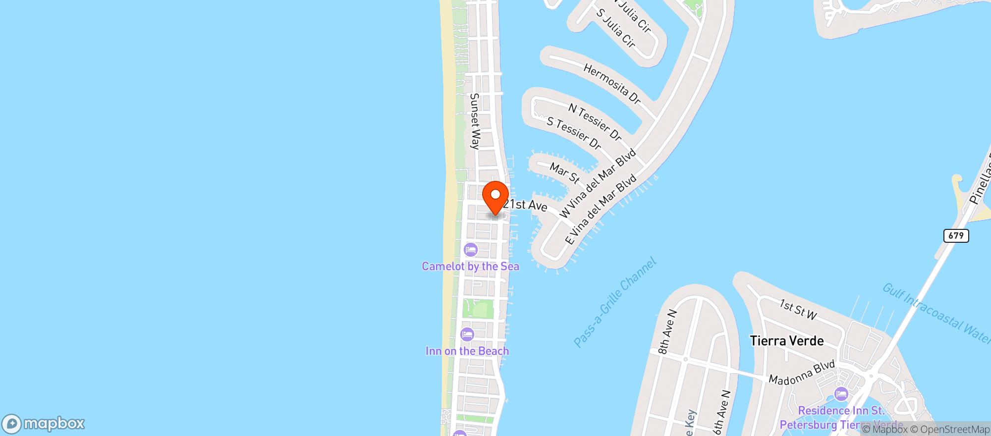 Map showing Shaners Land & Sea Market