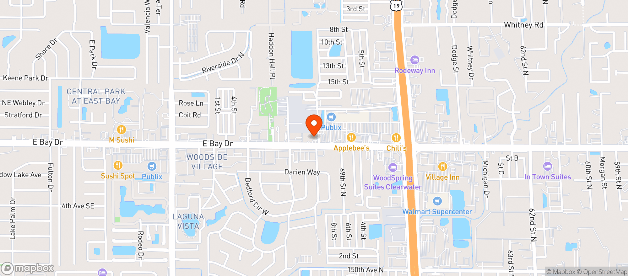 Map showing S & R Discount Beverage