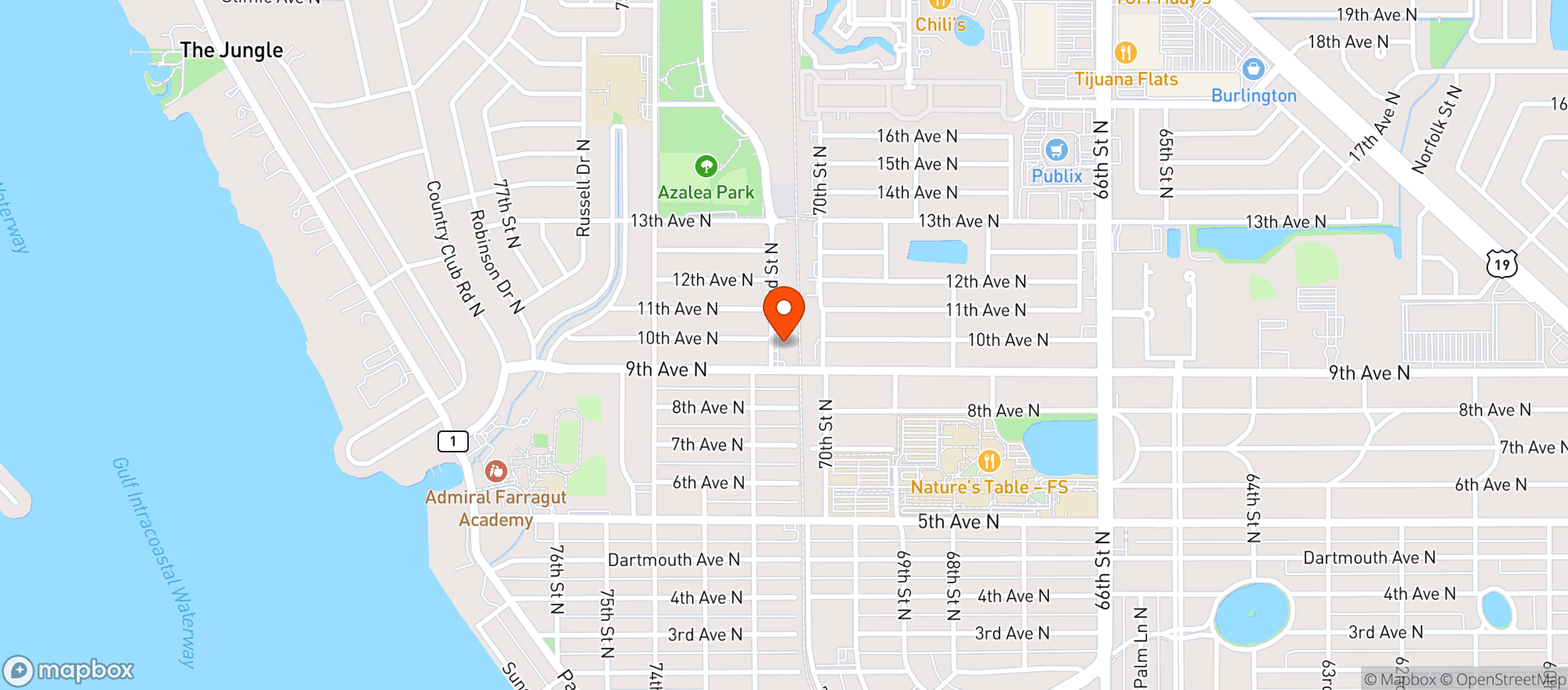 Map showing Tiki Tims Pub & Grill