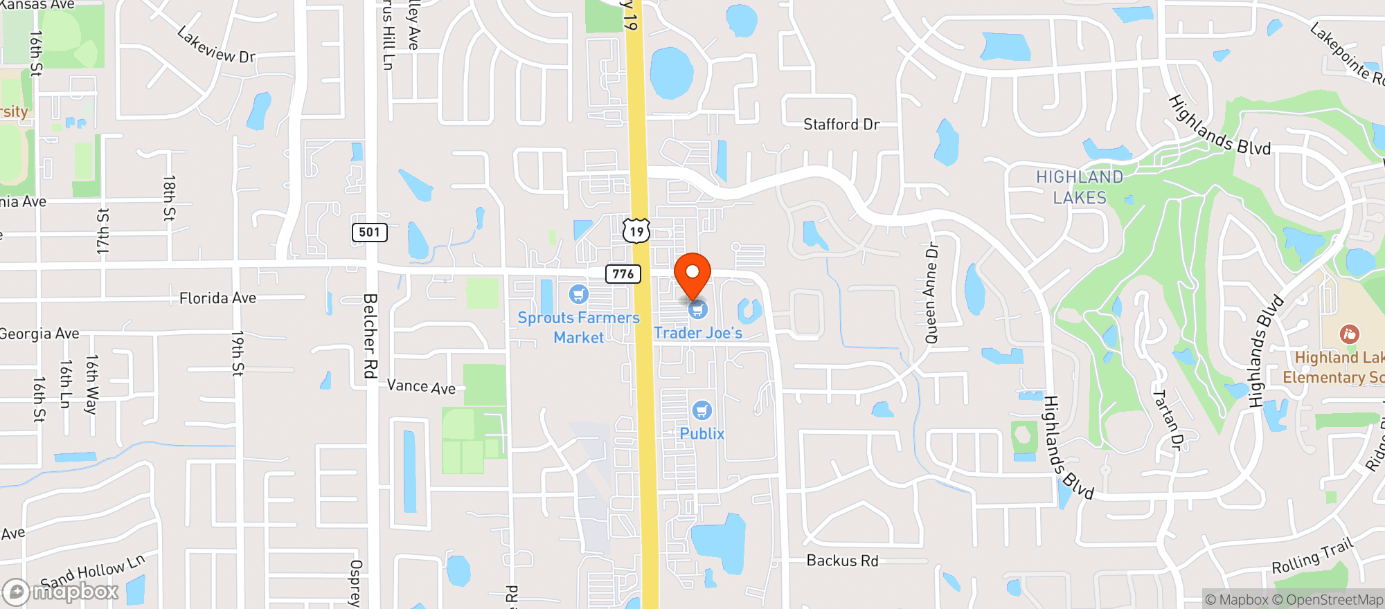 Map showing Trader Joes #795