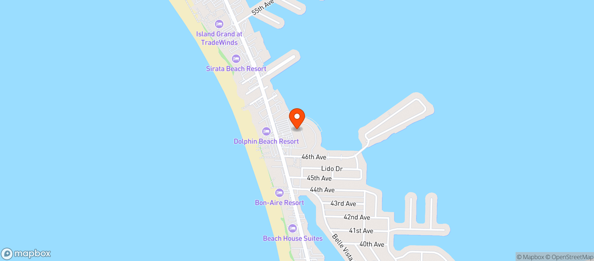 Map showing Publix