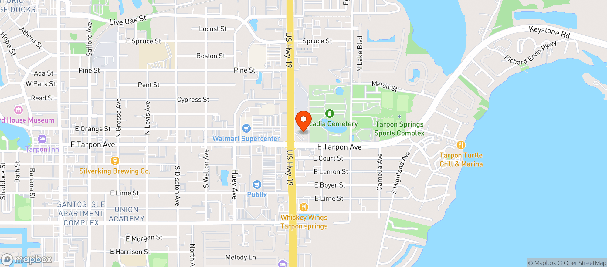 Map showing Circle K #9784