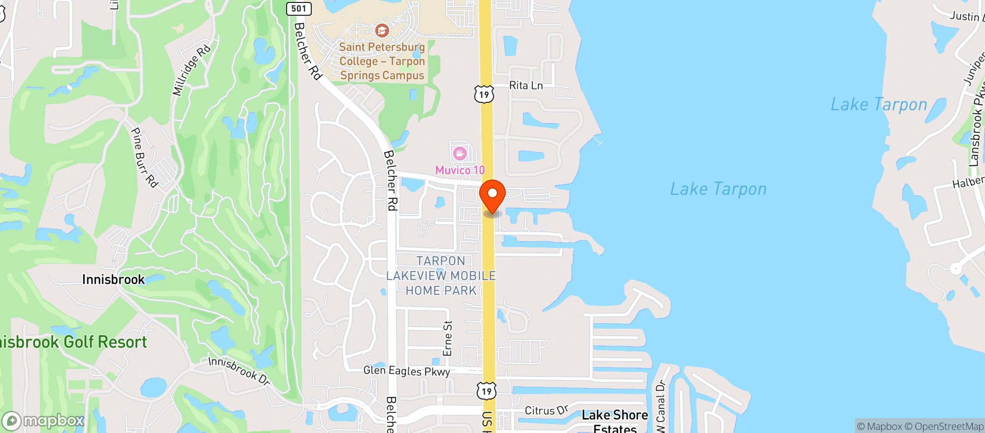 Map showing Casa Mateo Mexican Kitchen