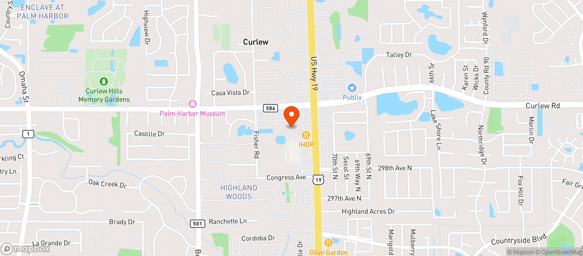 Map showing Southern Steer Butcher (clearwater)