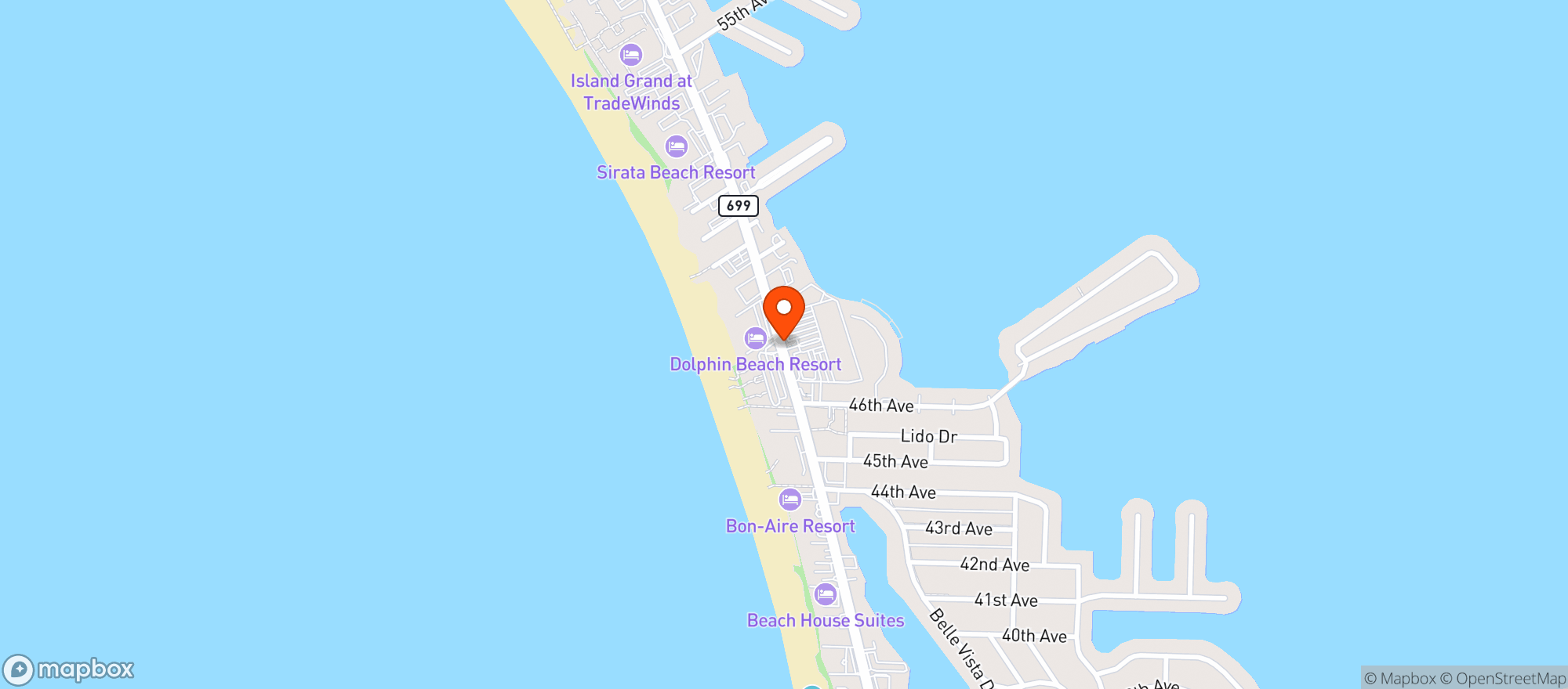 Map showing American Shaman St Pete Beach 4715 Gulf Blvd