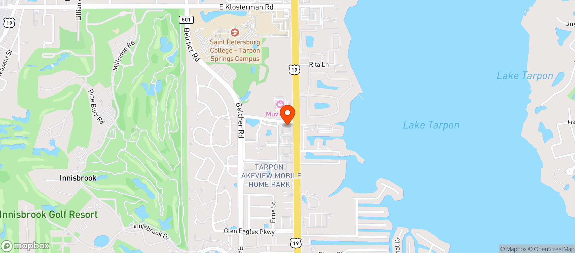 Map showing Cigar Cave Lounge