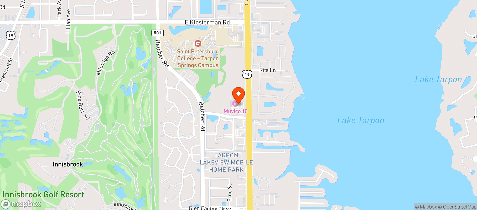 Map showing Amc Palm Harbor 10 #4176