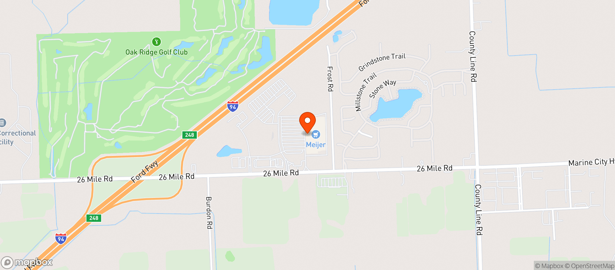 Map showing Meijer