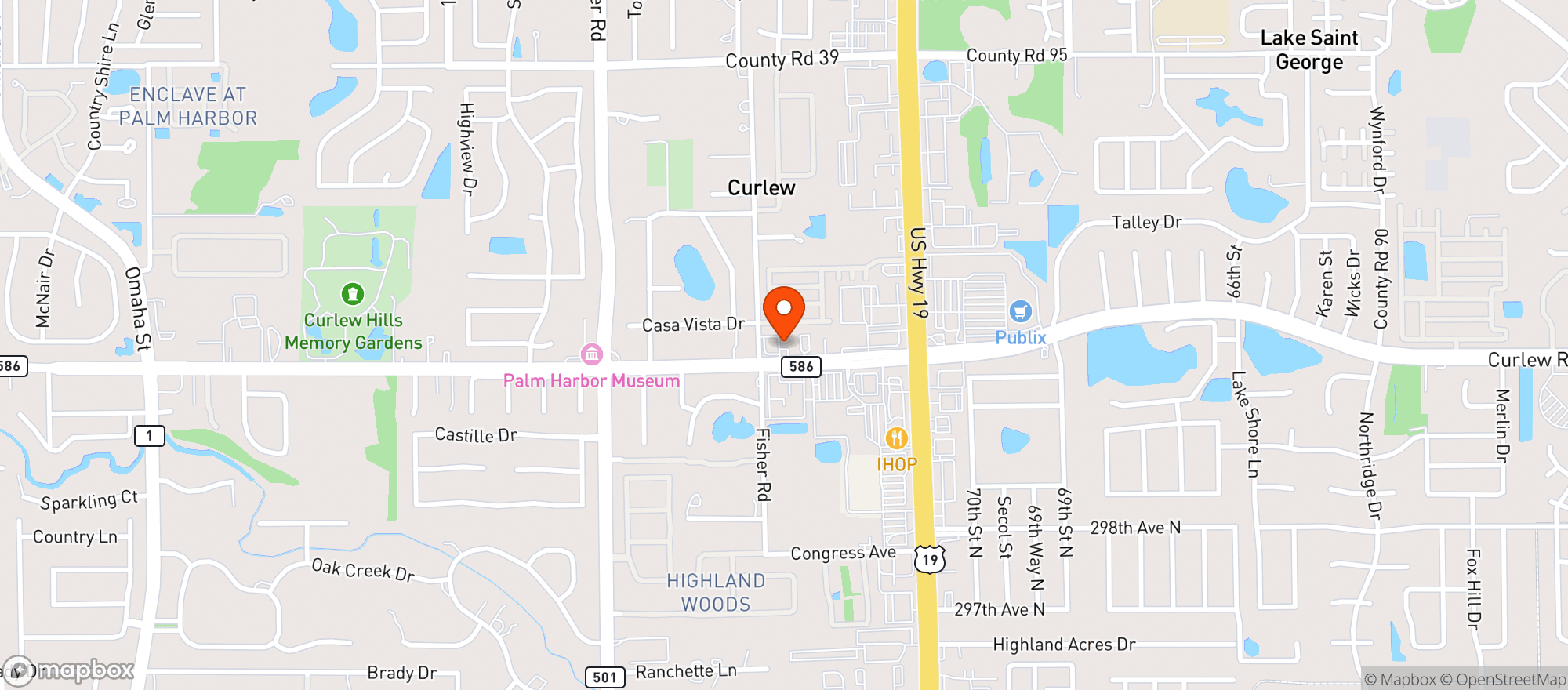 Map showing Curlew Food Store