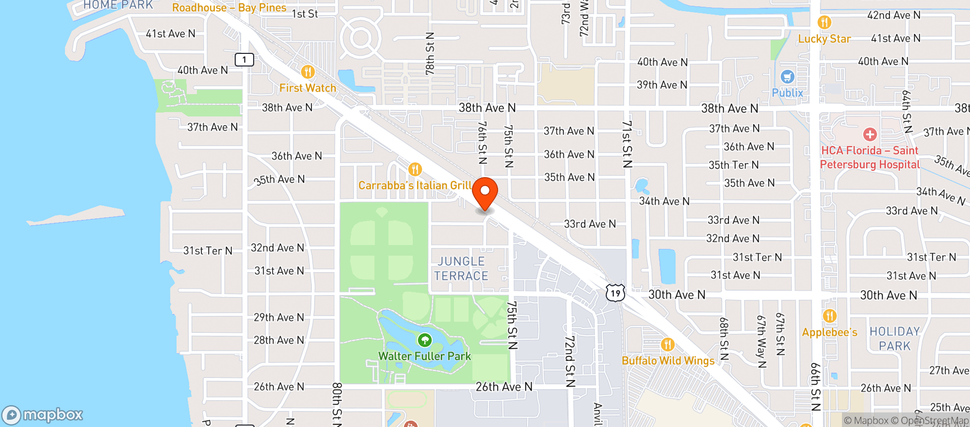 Map showing Vapor Road - Tyrone