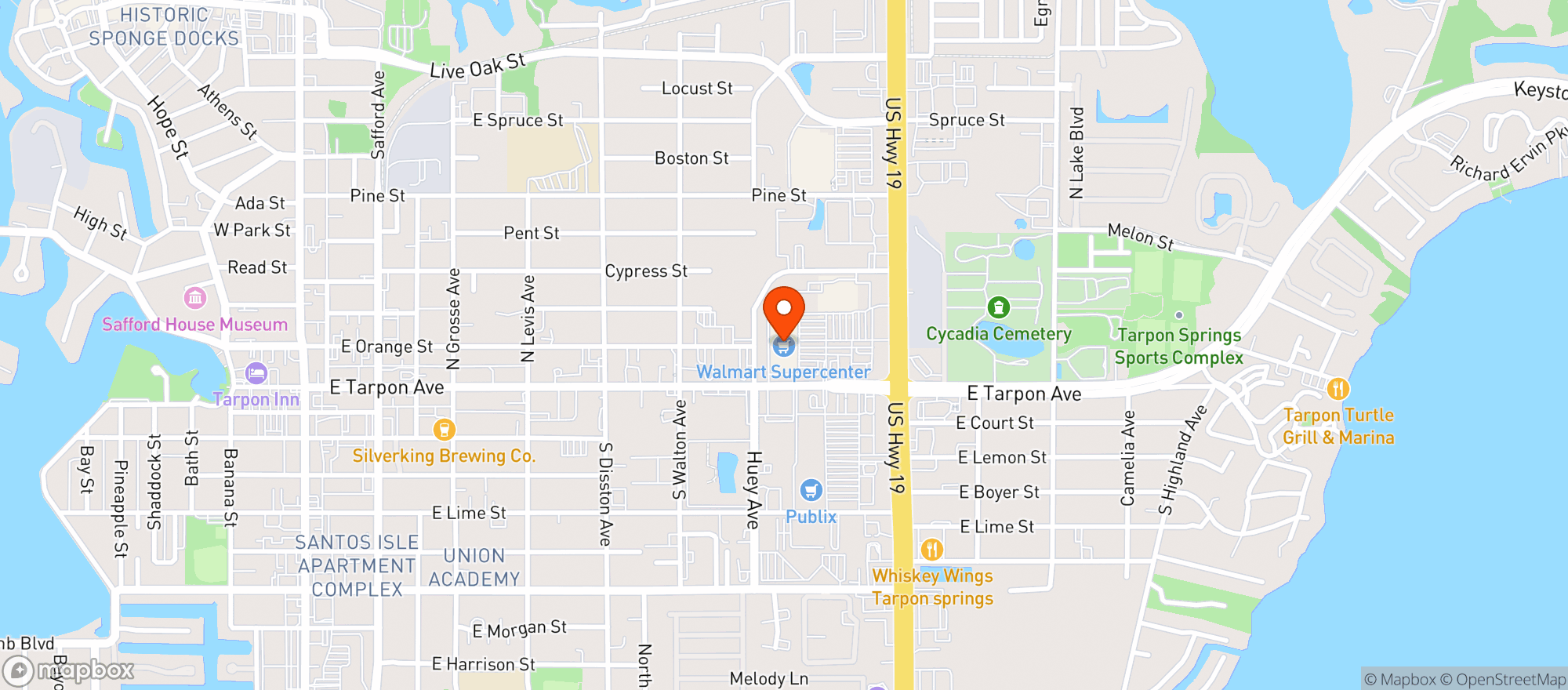Map showing Walmart Supercenter