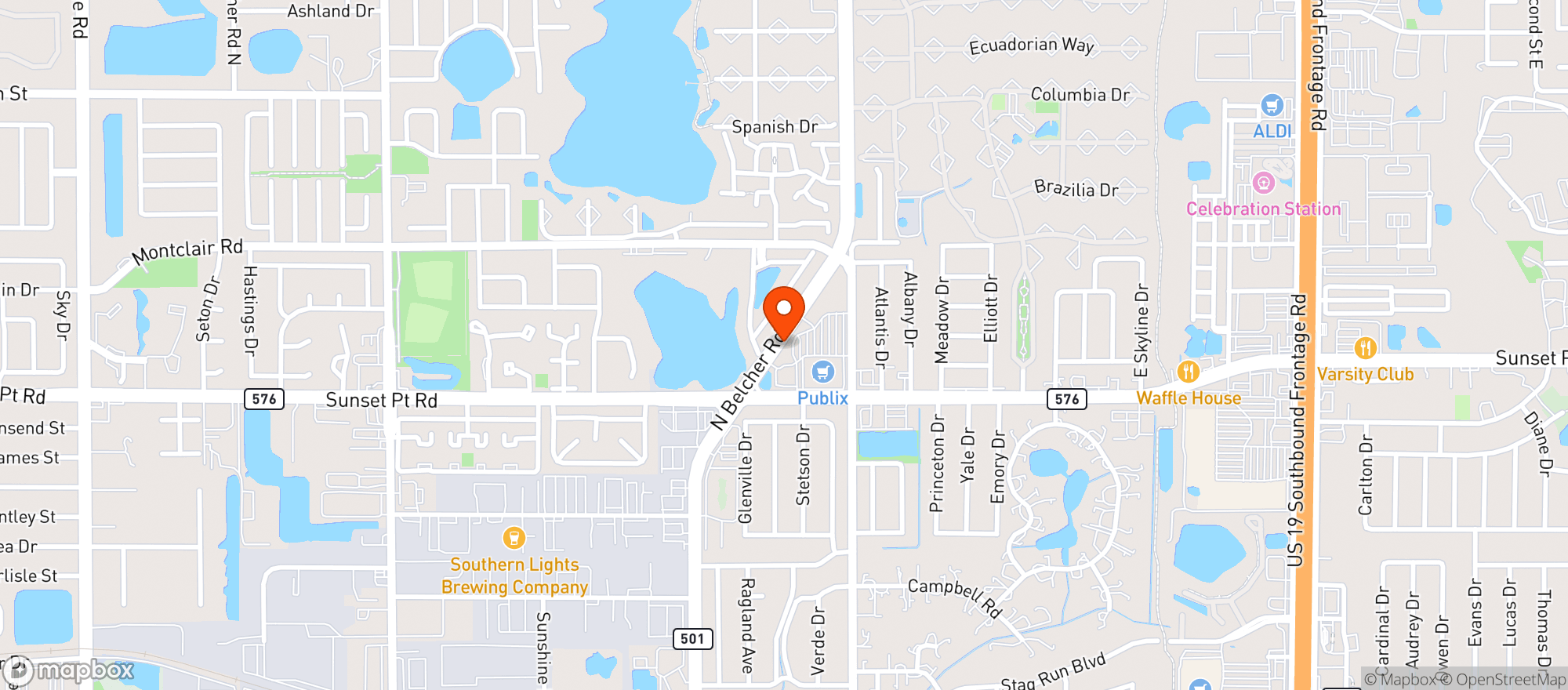 Map showing Publix Super Market