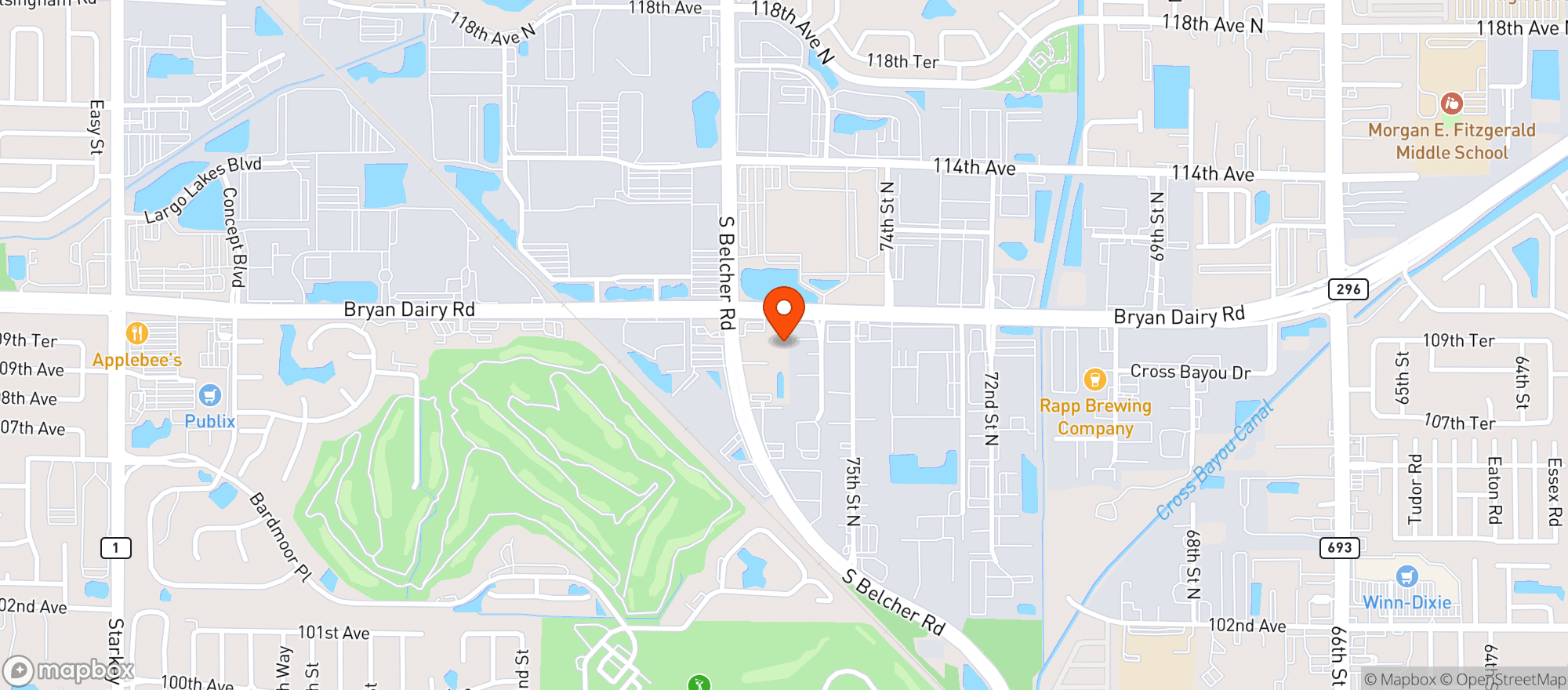 Map showing Stop N Go Bryan Dairy-30162