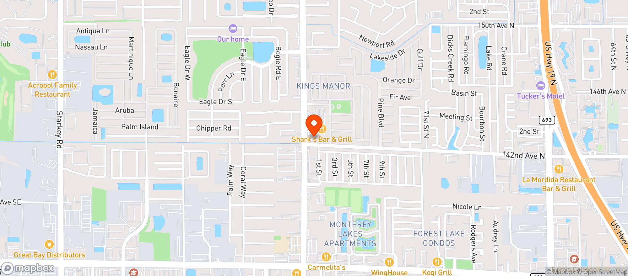 Map showing Circle K #7628