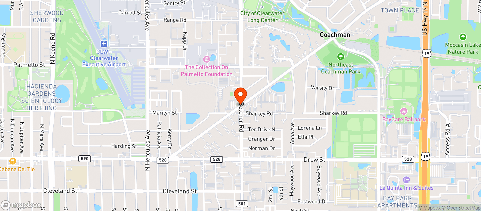 Map showing Buster Browns Sports Bar
