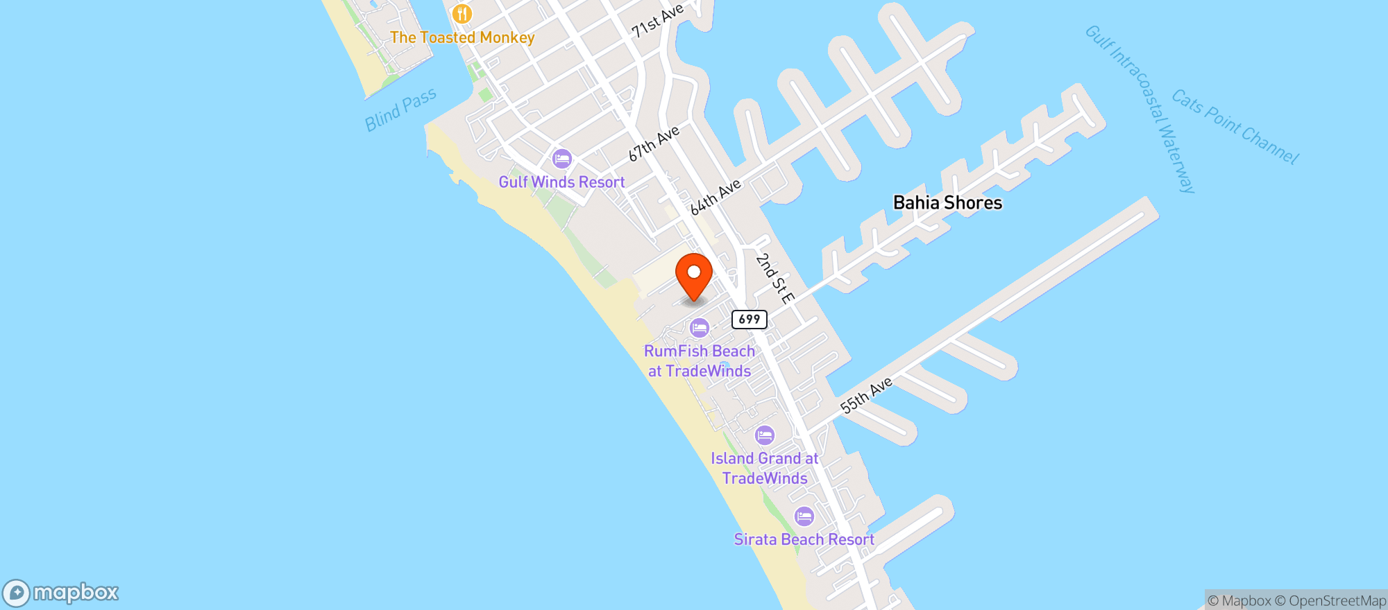 Map showing Hilton Garden Inn