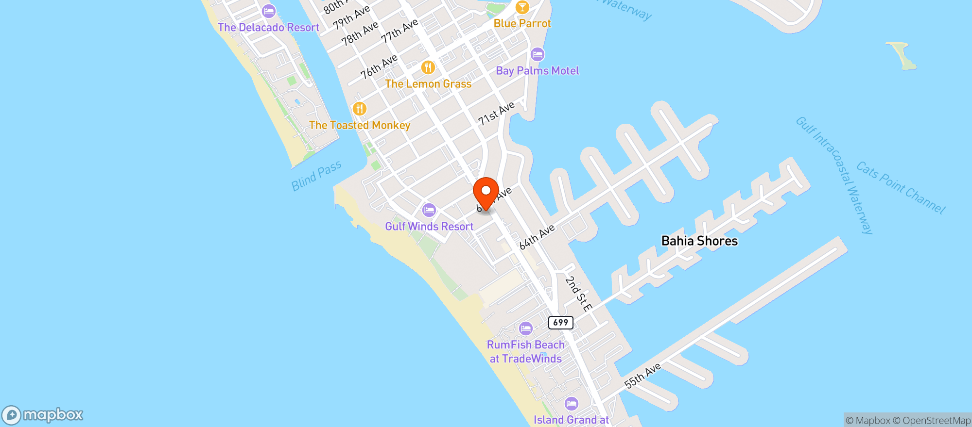 Map showing Rude Rascals