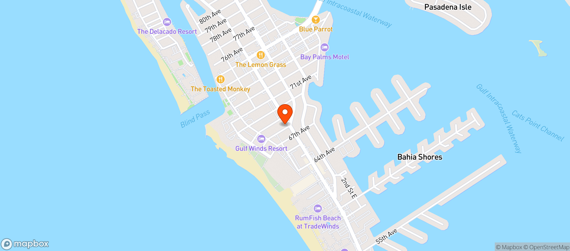 Map showing Branzini