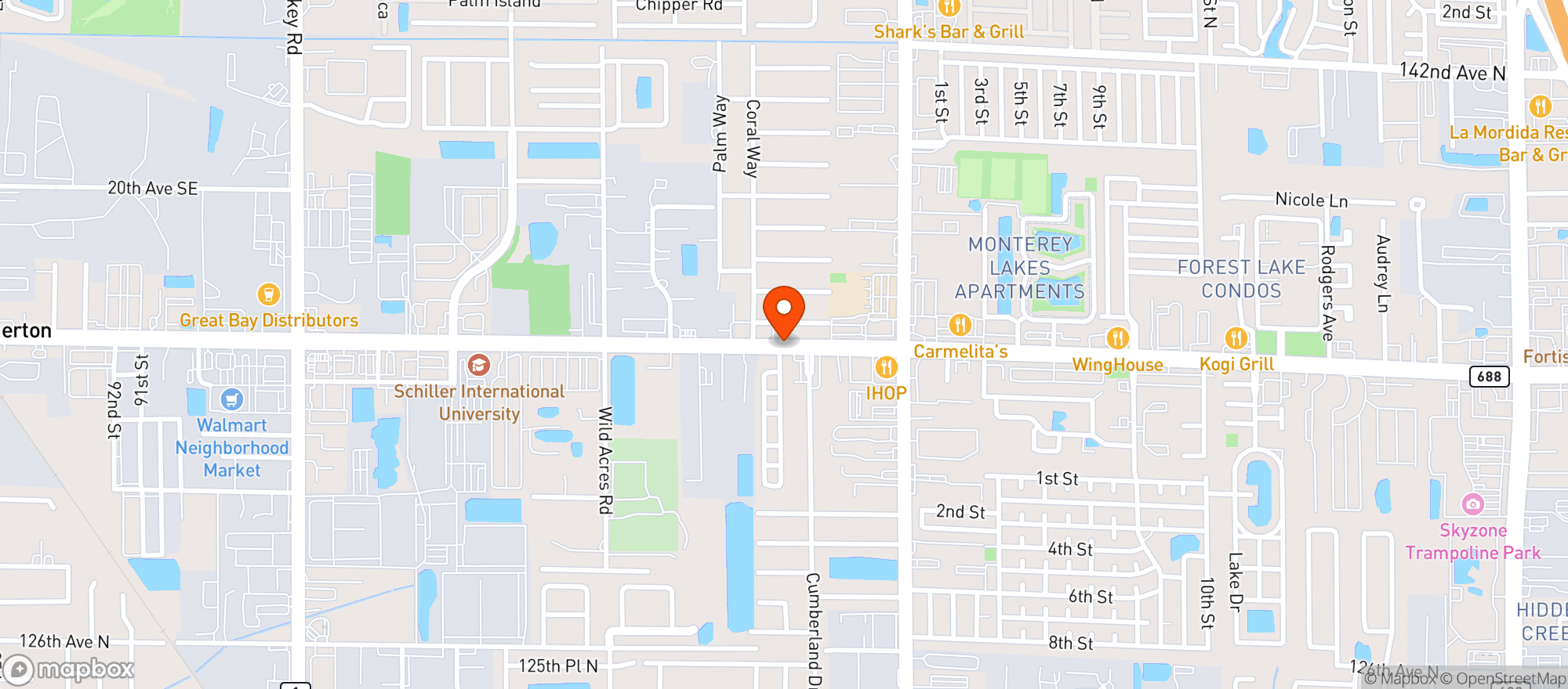 Map showing Ulmerton Liquor & Wine