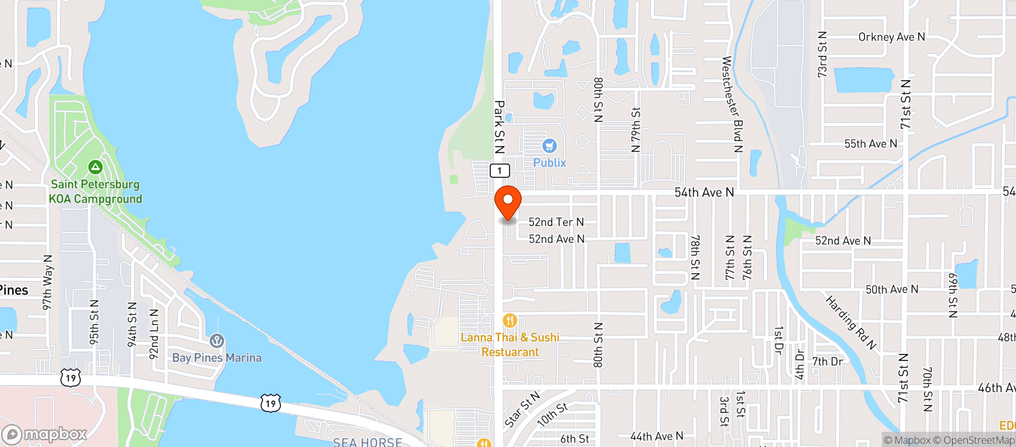 Map showing Carmelitas Mexican Restaurant