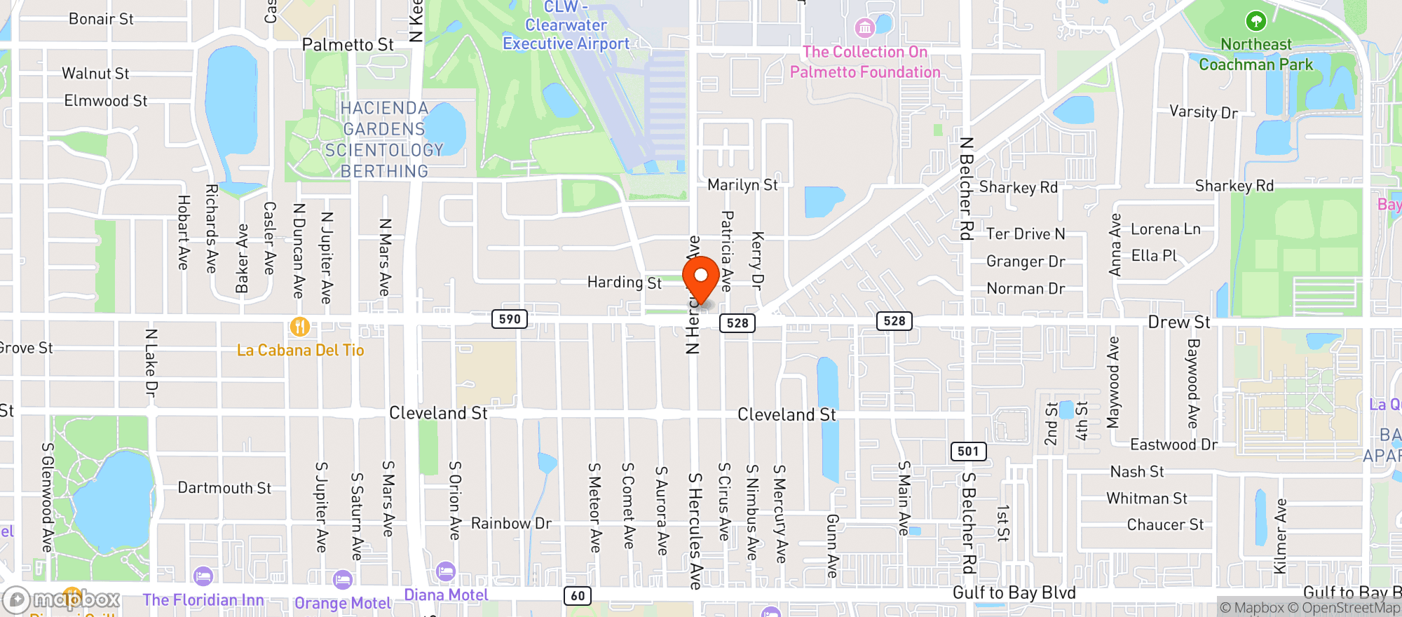 Map showing Express Mart