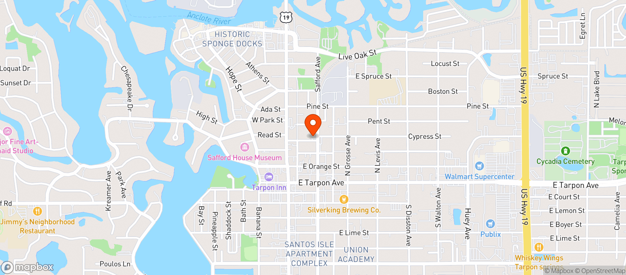 Map showing Brighter Days Brewing Company