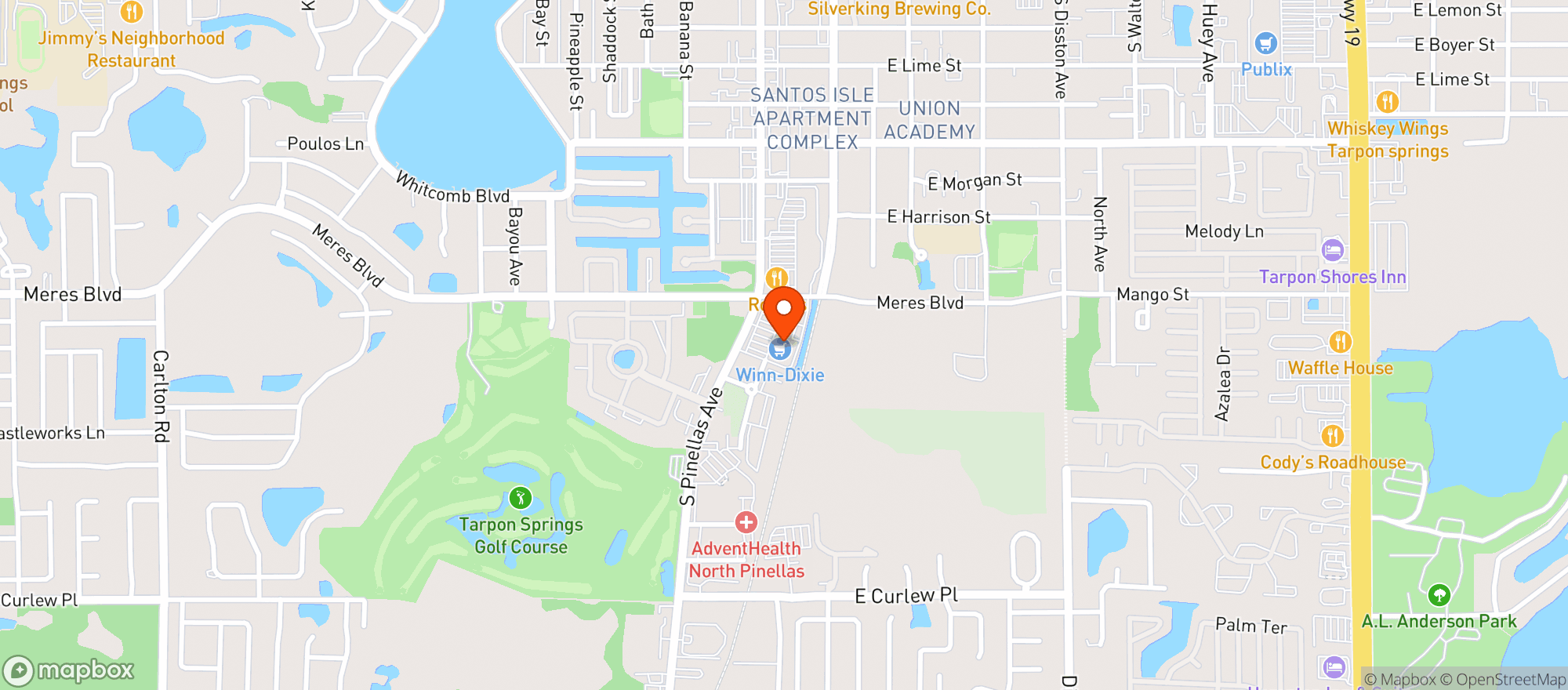 Map showing Winn Dixie 2531