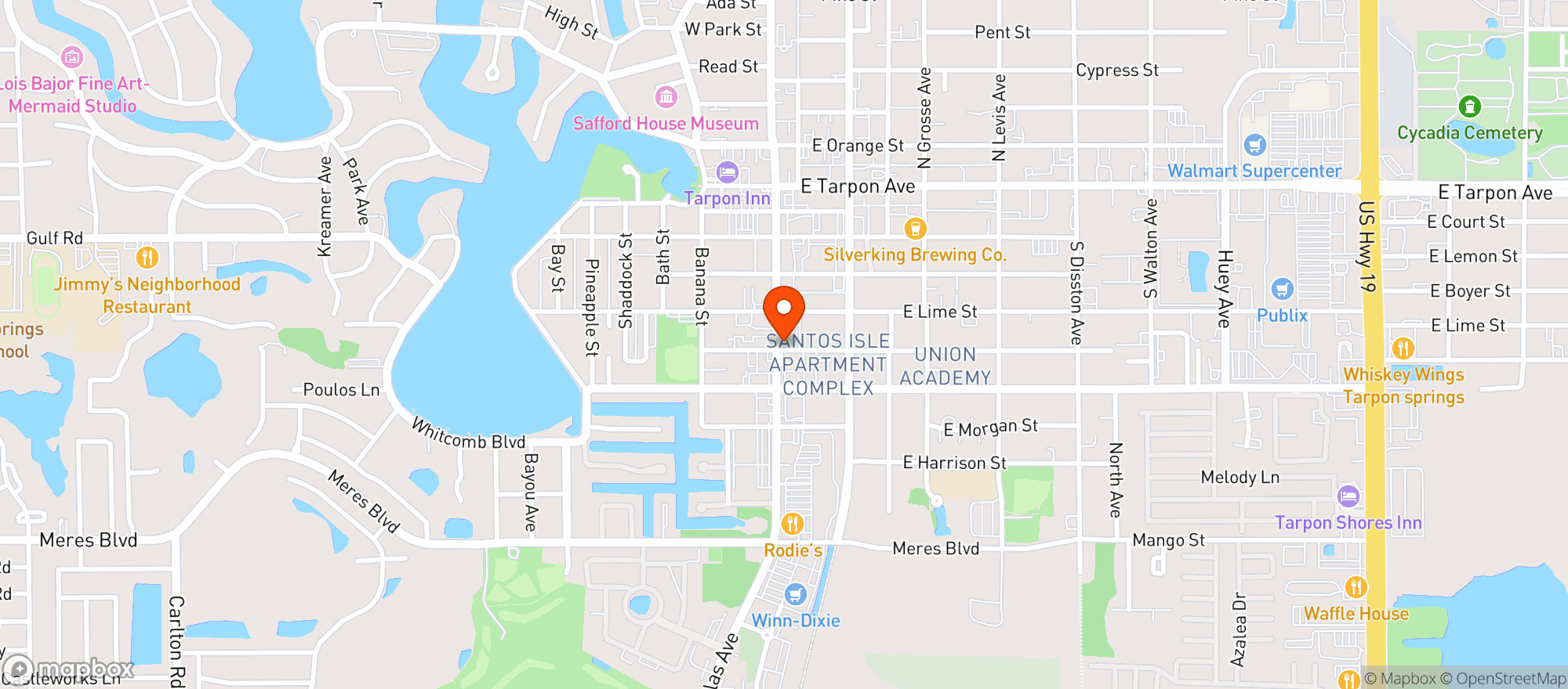 Map showing Pop's Smoke Shop