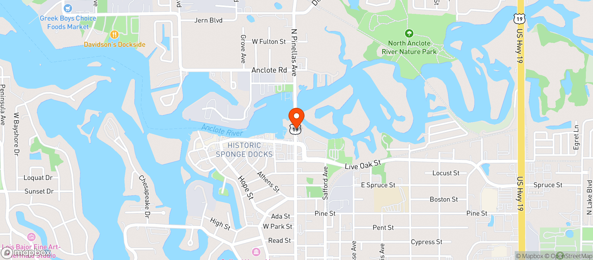 Map showing The Bridge