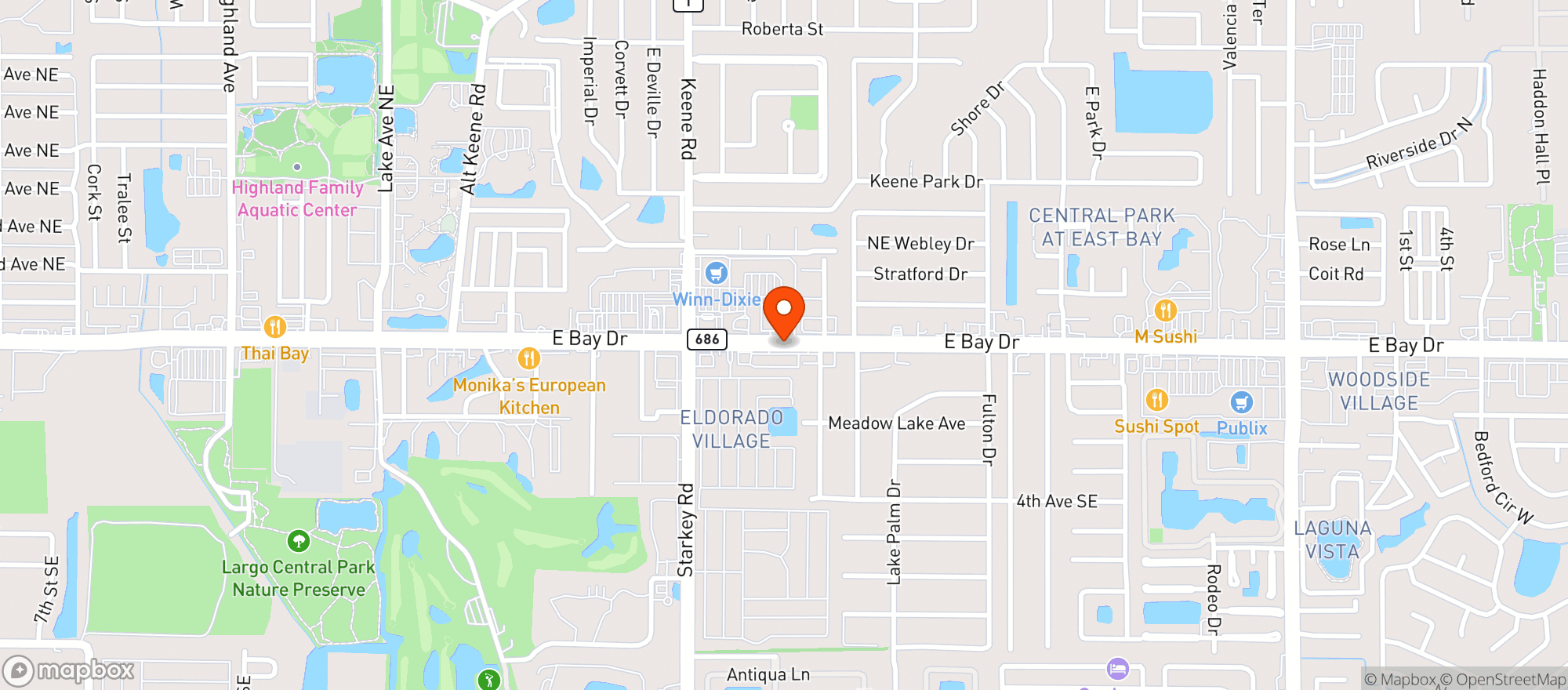 Map showing Sportscasters