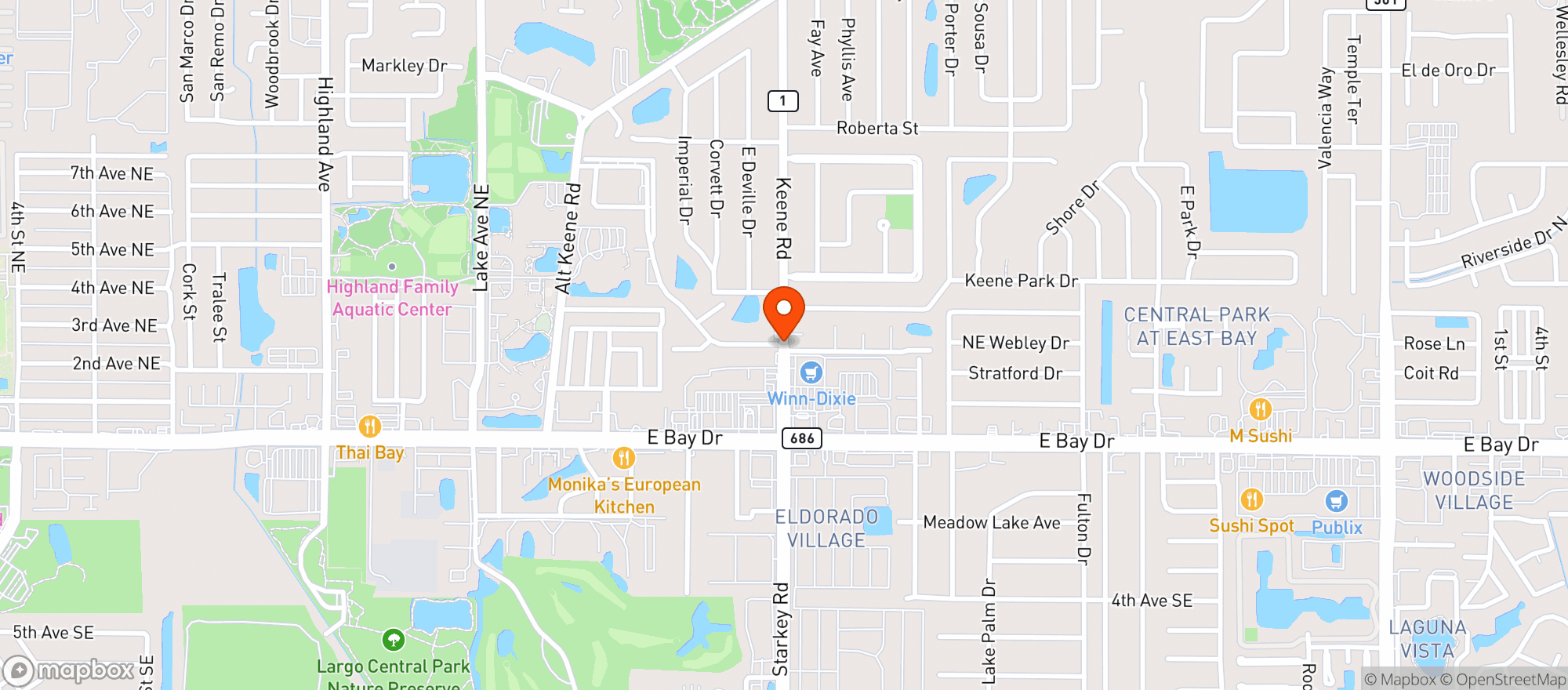 Map showing Knock N Boots Saloon